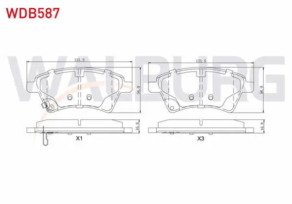 Fren Balata Ön Suzuki Sx4 (Gy) 1.5 Vvt-I 2006-2013 / Sx4 (Gy) 1.6 4X4 2006-2013 / Fiat Sedıcı 1.6 16V 2006 -