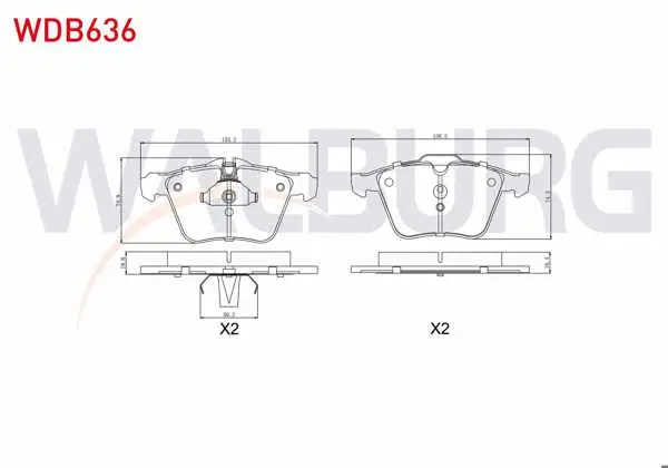 Fren Balata Ön Volvo S60 II 1.6 2010-/ S60 II 2.0 2010-/ S60 II 2.0 D 2010-/ S80 II T5 2006-/ V70 III 1.6 T4f 2006-/ Xc 70 II D3 2007-/ Ford S-Max 2.0 2006-/ Jaguar S-Type 2.5 V6 1999-2009