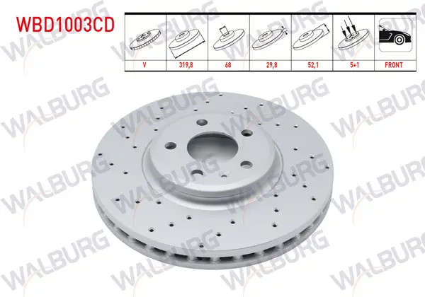 Fren Diski Ön Havalı Kaplamalı Performans Delikli 5 Bjn 319,8X29,8X68x52,1 Audi A4 (8K2,B8) 1.8 TFSI-2.0 TFSI-2.0 TDI 2007-2015 / A5 (8T3) 1.8 TFSI-2.0 TDI 07-/ Q5 (8R) 2.0 TDI-3.0 TDI-2.0 TFSI