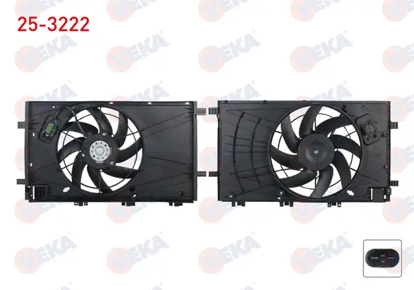 Fan Motoru (Su + Klima) Davlumbazlı Rezistanslı Tekli Fan 383mm 300W Opel Insignia 1.6 (A16xer) 2008 -