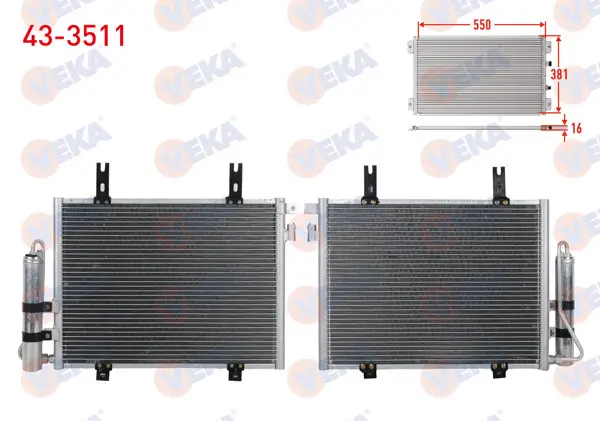 Klima Radyatörü Tuplu Renault Kangoo (Kc0 / 1) 1.4İ M-T 1998-2008