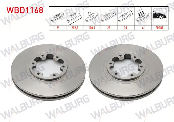 Fren Diski Ön Havalı 6 Bjn 299,8X28x100,1X38 Nissan Pick Up Np300 Skystar 2.5 DCI 4X4 2008-/ Pick Up Skystar 2.4İ 4X4 2002-2005