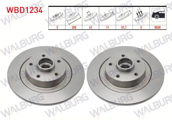Fren Diski Arka Düz 5 Bjn 299,8X11x61,92X81,7 Renault Laguna III 1.5 DCI-2.0 DCI-1.6İ 16V Porya Rulmanlı Manyetık ABS Halkalı 2007-/ Latitude 1.5 DCI-2.0 DCI 2011-/ Talisman 1.6 DCI 2015-