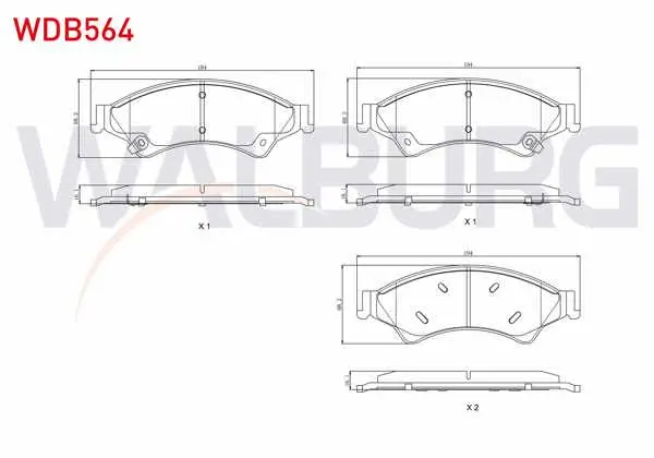 Fren Balata Ön Ikazlı Ford Ranger (Tke) 2.2 TDCI 4X4 2011-/ Ranger (Tke) 2.5 TDCI 4X4 2011-/ Ranger 3.0 TDCI 4X4 2011-/ Mazda Bt-50 2.5 Cd 4X4 2006 -