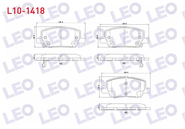 Fren Balata Ön Ikazlı Opel Mokka 1.4-1.6-1.6 CDTI 2012-/ Mokka X 1.6 CDTI 2012 -