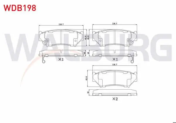Fren Balata Ön Ikazlı Suzuki Vitara (Et,Ta) 1.6İ 16V 1988-1999 / Vitara (Et,Ta) 1.9 D 1988-1999 / G.Vitara I 2.0 TDI 1998-2003 / 2.0İ 1998-2003 / 1.6İ 1998-2003 / 2.5 V6 1998-2003