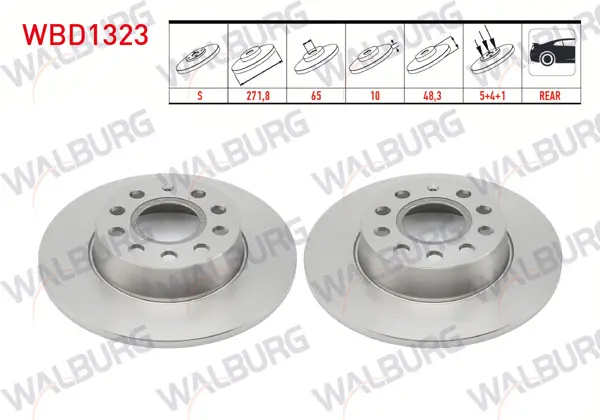 Fren Diski Arka Düz 5 Bjn 272X10x65x48.3 Golf V-VI-VII-VIII 03-/ Jetta III-IV 05-/ T-Roc 17-/ Caddy III-IV 04-/ A3 03-12 / Q2 18-/ Leon 05-12 / Altea 04-/ Toledo 04-09 / Octavia II-III-IV 04-/ Karoq 17-/ Yeti 09-