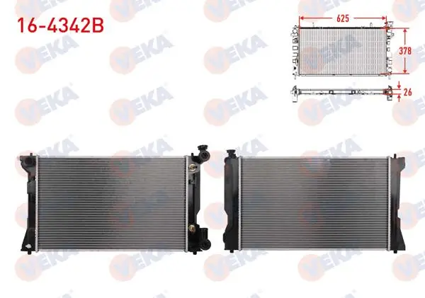 Su Radyatörü Brazing Toyota Avensis (T25) 2.0 A-T Ac + /-2003-2008