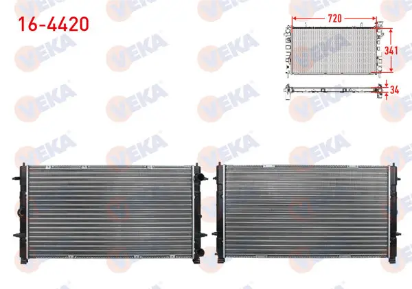 Su Radyatörü Mekanik Volkswagen Transporter IV (70Xb,70Xc,7Db,7Dw) 1.9 TD M-T 1990-2003