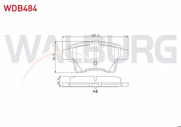 Fren Balata Arka Citroen C4 Picasso (Ud) 1.6 HDI 2006-2013 / Citroen C4 Grand Picasso (Ua) 1.6 HDI 110 Hp 2006 -