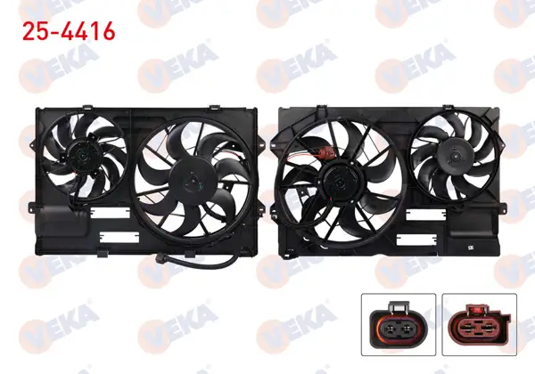 Fan Motoru (Su + Klima) Davlumbazlı Çiftli Volkswagen Transporter V (7Ha,7Hh,7Ea,7Eh) 1.9 TDI 2003-2011