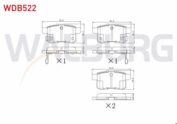 Fren Balata Arka Honda Accord VIII (Cu) 2.0 I-Vtec 2008-/ Accord VIII (Cu) 2.2 I- CDTI 2008 -