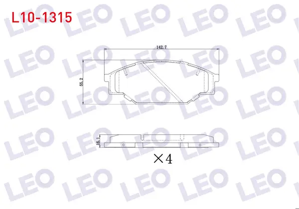 Fren Balata Ön Tel Delikli Toyota Hı-Lux Pick Up (_N_) 2.4 D 4X4 1983-2005 / Hı-Ace II (H5_) 2.4 D 1983-1989 / Hı-Lux Pick Up (_N_) 2.5 D 1983-2005