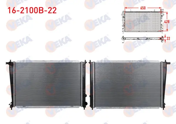 Su Radyatörü Brazing Kalınlık 22mm Hyundai Starex 2.5 TD M-T 1997-2007