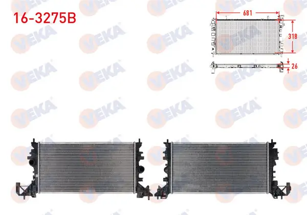Su Radyatörü Brazing Opel Astra K 1.6 CDTI M-T Ac + /-2015 -
