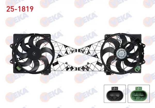 Fan Motoru (Su + Klima) Radyatörü Davlumbazlı Tek Fan Fiat Doblo (152,263) 1.3 Mjt 2010 -