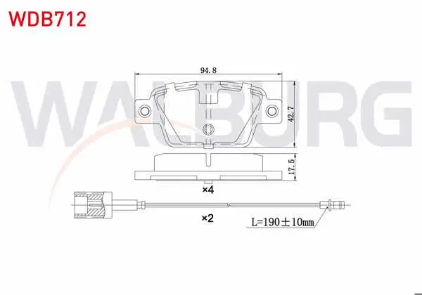 Fren Balata Çift Fişli Arka Fiat Bravo II (198) 1.6 Mjt 17,3mm 2006 -