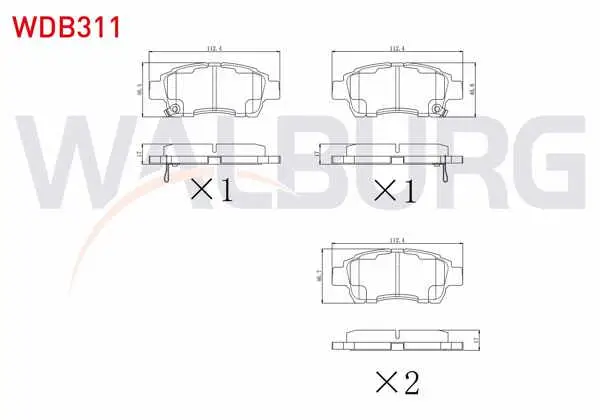Fren Balata Ön Ikazlı Toyota Yaris (_Cp10) 1.0İ 1999-2005 / Yaris (_Cp10) 1.3İ 1999-2005