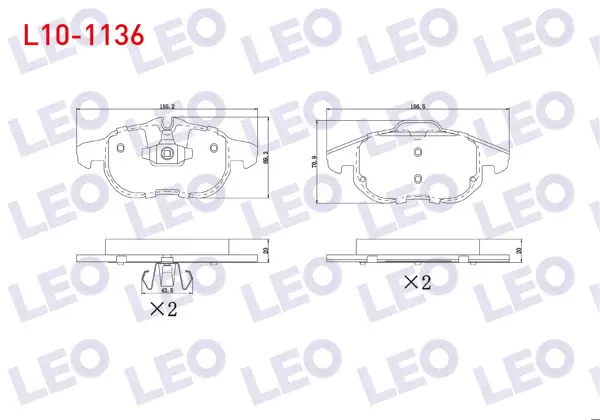 Fren Balata Ön Opel Vectra C 1.6 16V 2002-2008 / Vectra C 1.9 CDTI 2002-2008 / Vectra C 2.0 Dtı 2002-2008 / Vectra C 2.2 16V 2002-2008 / Sıgnum 2.0 Dtı 2003 -
