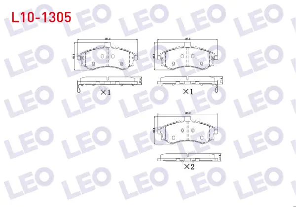 Fren Balata Ön Ikazlı Hyundai Elantra 1.6İ 2001-2007 / Matrix (Fc) 1.5 CRDI 2001-2010 / Matrix (Fc) 1.6 2001-2010 / Elantra 2.0 CRDI 2001-2007