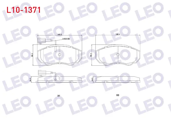 Fren Balata Ön Fişli Fiat Ducato 2.8 TDI 2002-2006 / Ducato 2.3 JTD 2002-2006 / Ducato 2.0 JTD 2002-2006 / Peugeot Boxer II 2.0 HDI 2002-2006 / Citroen Jumper II 1.9 D 2002-2006 / Jumper II 2.8 HDI 2002-2006