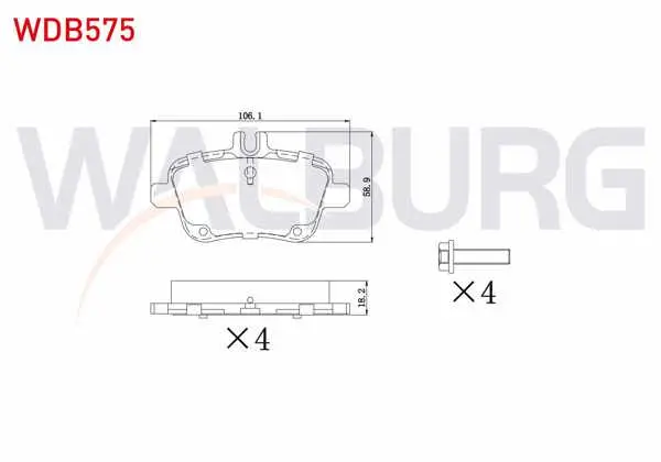 Fren Balata Arka Mercedes A Serisi (W169) A 170 CDI 2004-2012 / A 200 2004-2012 / A 160 CDI 2004-2012 / B Serisi (W246) B 160 2011-/ Gla Serisi (X156) Gla 180 CDI 2013-/ Gla 200 2013 -
