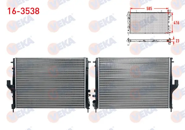 Su Radyatörü Mekanik Dacia Duster 1.5 DCI (K9k 796) M-T Ac + /-85 Hp 2010 -
