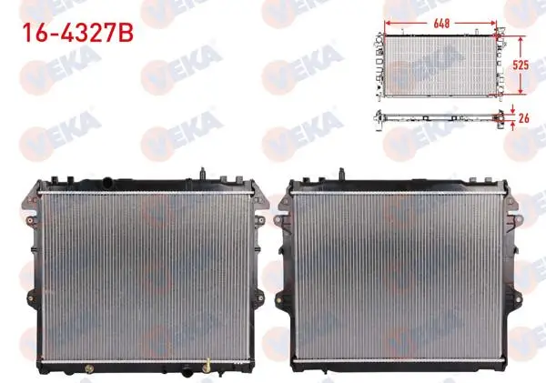 Su Radyatörü Brazing Toyota Hı-Lux (Vıgo) Pick Up (Tgn1_, Ggn2_, Ggn1_, Kun2_, Kun1_) 2.5 D-4D A-T 2005-2011
