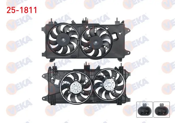 Fan Motoru (Su + Klima) Davlumbazlı Çiftli Fiat Doblo (119,223) 1.3 Mjt Klimalı 2005-2010