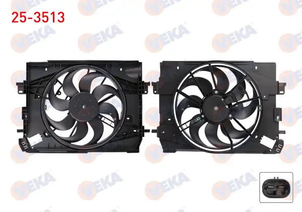 Fan Motoru (Su + Klima) Davlumbazlı Tekli Fan Renault Clio IV 1.5 DCI 2012-/ Dacia Duster 2013-2019 / Logan, Sandero 2015-2020