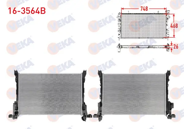 Su Radyatörü Brazing Renault Traffic III (Jg_) 1.6 DCI M-T Ac-115Ps 2014 -