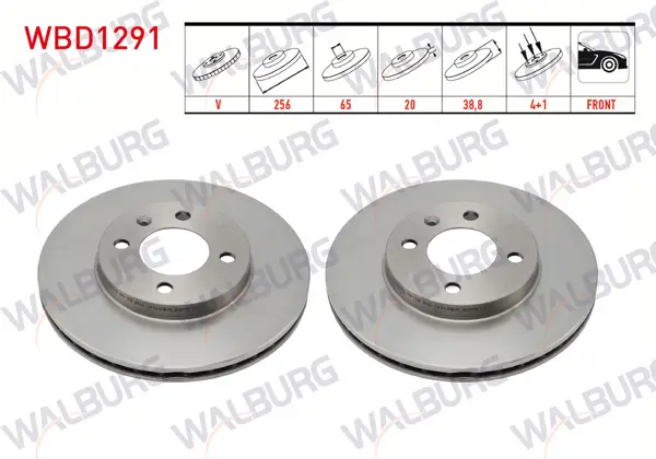 Fren Diski Ön Havalı 4 Bjn 256X20x65x38,8 Polo Classic 1.4-1.6 1995-2001 / Caddy II 1.9 TDI 1995-2004 / Golf III 1.9 TDI 1991-1999 / Polo 1.4 TDI 1994-1999 / Ibiza III 1.6 1999-2002 / Toledo I 1.9 TDI 1991-1999