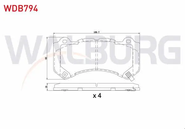 Fren Balata Ön Ikazlı Jeep Grand Cherokee IV (Wk,Wk2) 3.0 Crd 2010 -
