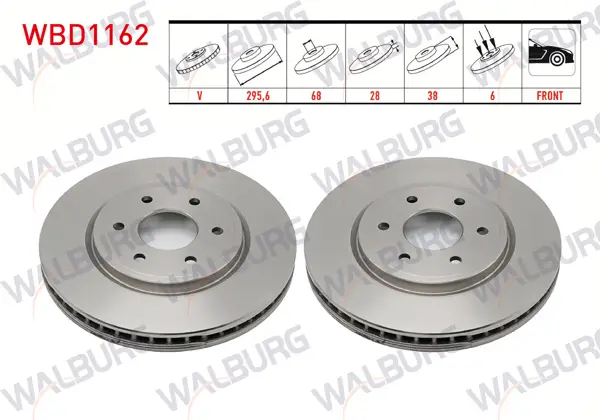 Fren Diski Ön Havalı 6 Bjn 296X28x68x38 Nissan Navara (D40) 2.5 DCI 2005-2015 / Pathfinder (R51) 2.5 DCI 2005-