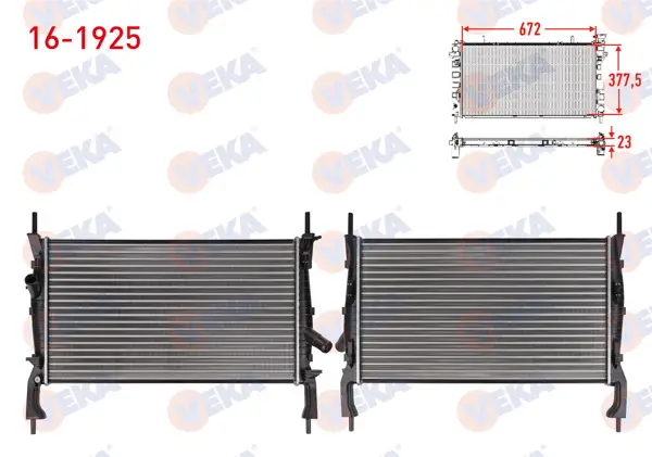 Su Radyatörü Mekanik Ford Transit (V347) (Kısa şase) 2.2 TDCI M-T Ac-2006-2009