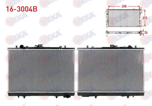 Su Radyatörü Brazing Mitsubishi L 200 (K7t,K6t) 2.5 D M-T 1996-2007