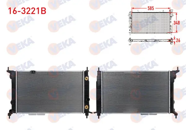 Su Radyatörü Brazing Opel Astra F 1.4İ-1.6İ A-T Ac + 1991-2005