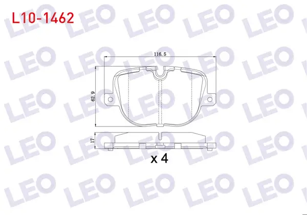 Fren Balata Arka Land Rover Discovery IV (La) 3.0 TD 4X4 2010-/ Range Rover IV (Lg) 3.0 TD 4X4 2012-/ Range Rover IV (Lg) 5.0 V8 4X4 2012 -
