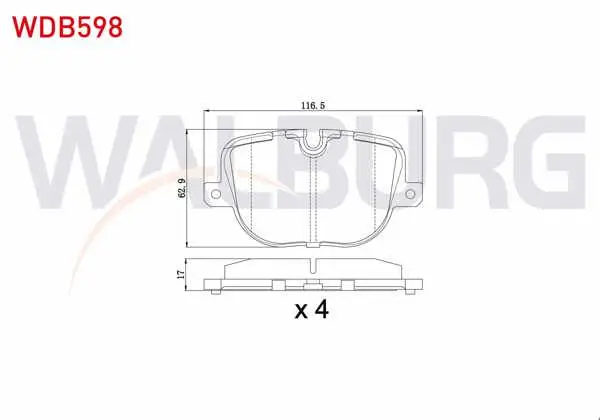 Fren Balata Arka Land Rover Discovery IV (La) 3.0 TD 4X4 2010-/ Range Rover IV (Lg) 3.0 TD 4X4 2012-/ Range Rover IV (Lg) 5.0 V8 4X4 2012 -