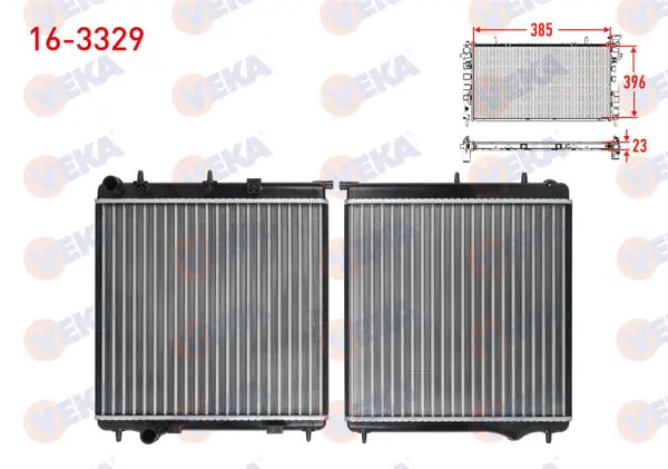 Su Radyatörü Mekanik Peugeot 207 (Wa,Wc) 1.4 HDI M-T Ac + /-2006-2012