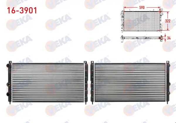 Su Radyatörü Mekanik Skoda Felicia 1.9 D M-T Ac + /-1994-2002 / Felicia 1.6 1994-2002