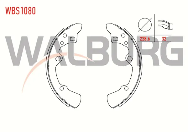 Fren Pabuç Balata Arka Mazda 626 III (Gd) 1.8İ 228,6X32 mm 1987-1992 / Mazda 626 III (Gd) 2.0İ 16V 1987-1992