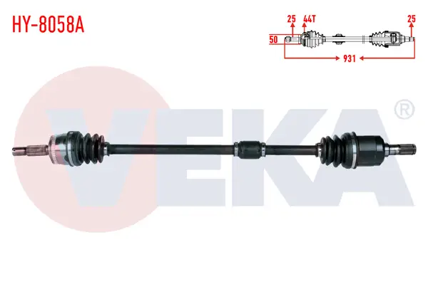 Komple Aks Sağ On Kia Cerato (Ld) 1.6İ A-T ABS li 44 Dıs Uzunluk 931mm 2004-2012