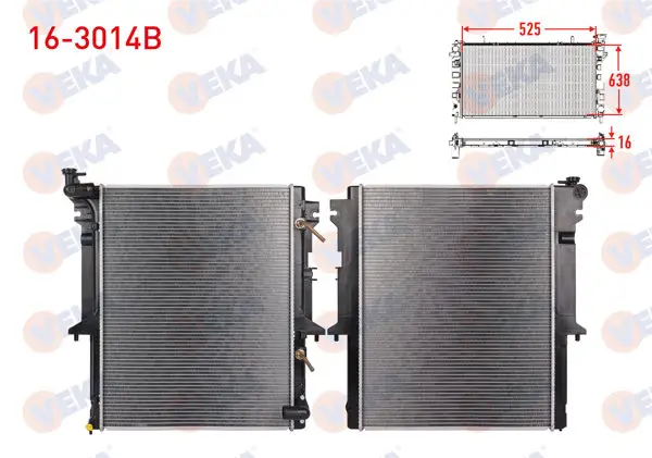 Su Radyatörü Brazing Mitsubishi L 200 (Kbt,Kat) 2.5 Dıd A-T 2004 -