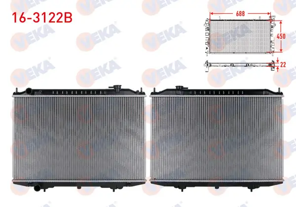 Su Radyatörü Brazing Nissan Pick Up (D22) 2.5 Dı M-T 2005 -