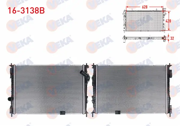 Su Radyatörü Brazıng Nıssan Qashqai (J10) 1.6 DCI A-T / M-T Ac + /-2007-2014