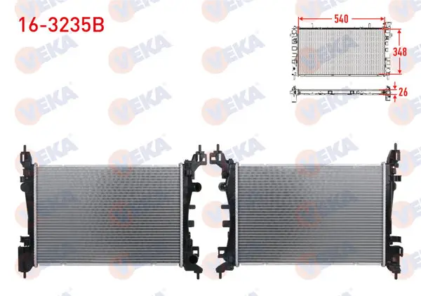 Su Radyatörü Brazing Opel Corsa D 1.4 (Xep) M-T 2006-2014