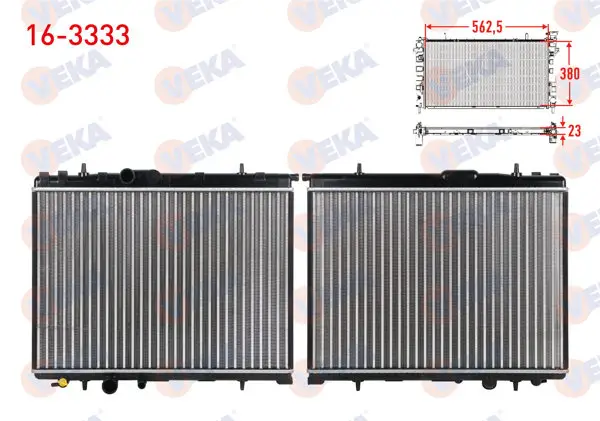 Su Radyatörü Mekanik Peugeot 206 (2A / C) 1.4İ 16V A-T Ac + /-1998-2006