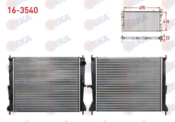 Su Radyatörü Mekanik Renault Clio III (Br0 / 1,Cr0 / 1) 1.5 DCI A-T / M-T 2005-2012