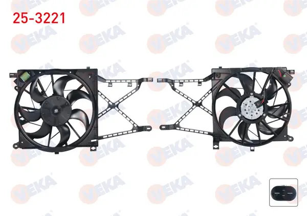 Fan Motoru (Su + Klima) Davlumbazlı Rezistanslı Tekli Fan (4 Fişli) 390mm Opel Astra H 1.4İ (Z14xep) 2004-2010
